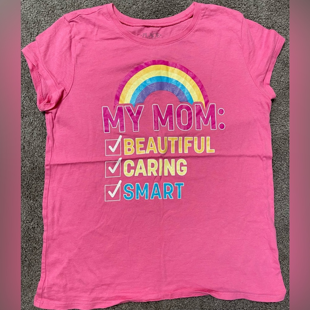 Girls Colorful Graphic Tees - Pink, Green, Orange, Purple - Picture 4 of 7